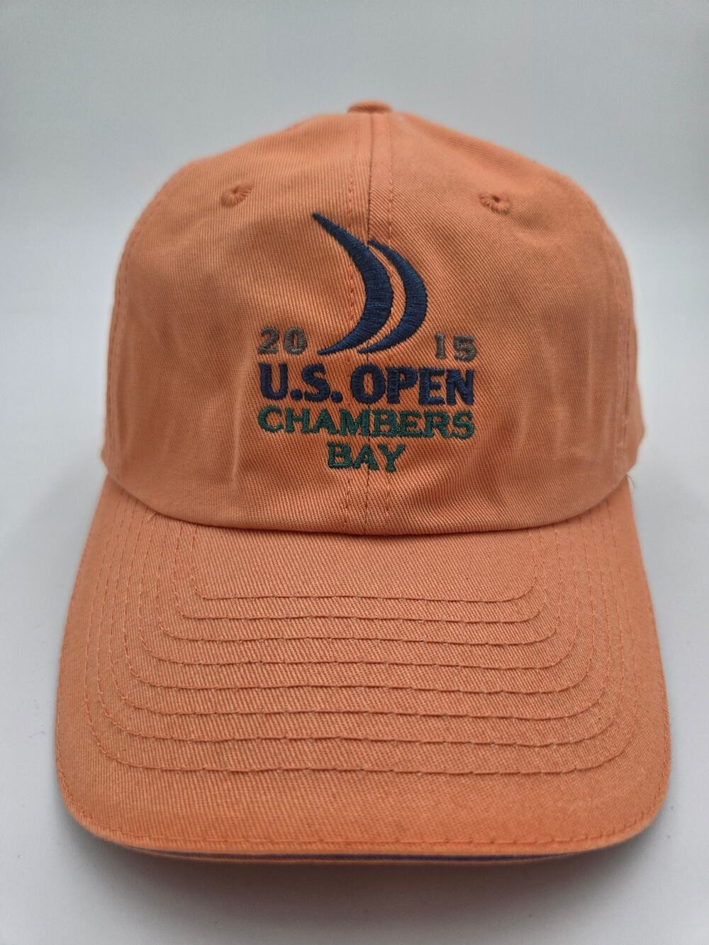 USGA 2015 U.S. Open Chambers Bay Golf Cap Orange Adjustable Embroidered